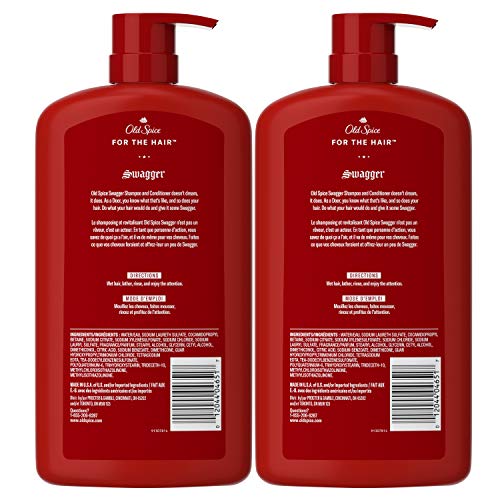 Old Spice Swagger 2-in-1 Shampoo and Conditioner for Men 29.2 Each Twin Pack,...
