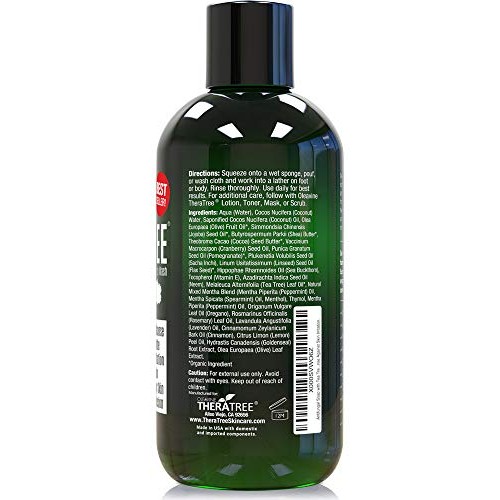 TheraTree Tea Tree Oil Soap with Neem Oil - 12oz - Helps Skin Irritation, Bod...