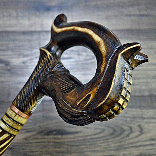 Canes Walking Sticks Cane Reeds Stick Wooden Handmade Carving Men Accessories...