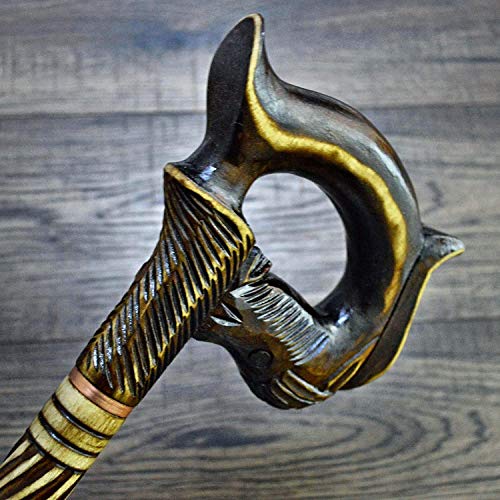 Canes Walking Sticks Cane Reeds Stick Wooden Handmade Carving Men Accessories...