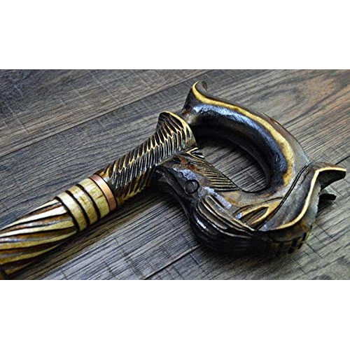 Canes Walking Sticks Cane Reeds Stick Wooden Handmade Carving Men Accessories...