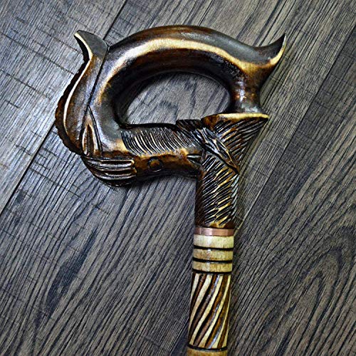 Canes Walking Sticks Cane Reeds Stick Wooden Handmade Carving Men Accessories...