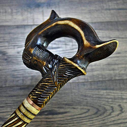 Canes Walking Sticks Cane Reeds Stick Wooden Handmade Carving Men Accessories...