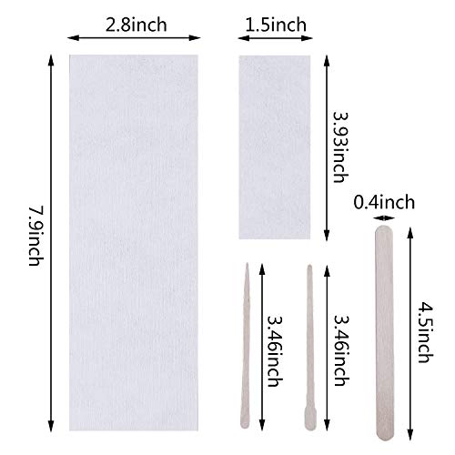 500 Pieces Wax Strips Sticks Kit Non-woven Waxing Strips Applicator Sticks Ha...