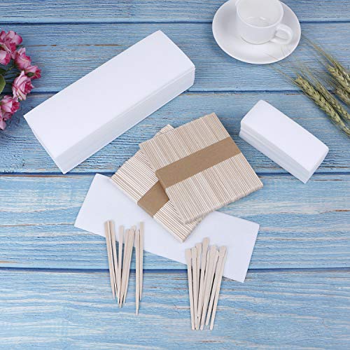 500 Pieces Wax Strips Sticks Kit Non-woven Waxing Strips Applicator Sticks Ha...