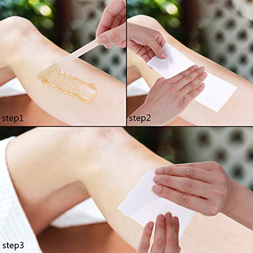 500 Pieces Wax Strips Sticks Kit Non-woven Waxing Strips Applicator Sticks Ha...