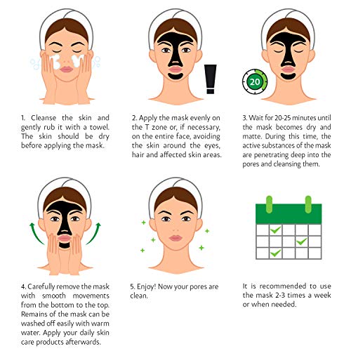 Charcoal Peel Off Face Mask with Organic Bamboo and Vitamin C – Blackhead Rem...