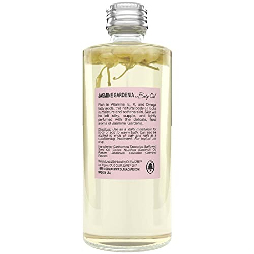 Jasmine Gardenia Body Oil By Olivia Care- Vegan & Natural - Hydrate & Moistur...