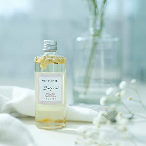 Jasmine Gardenia Body Oil By Olivia Care- Vegan & Natural - Hydrate & Moistur...