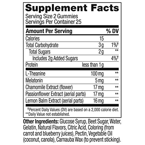 OLLY Extra Strength Sleep Gummy, Occasional Sleep Support, 5 mg Melatonin, L-...