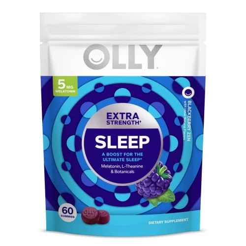 OLLY Extra Strength Sleep Gummy, Occasional Sleep Support, 5 mg Melatonin, L-...