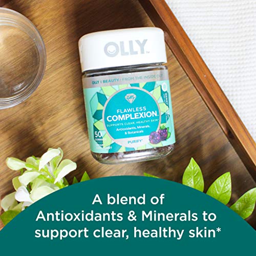 OLLY Flawless Complexion Gummy, Clear and Healthy Skin Support, Vitamins E, A...
