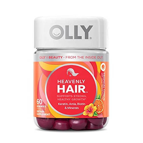 OLLY Heavenly Hair Gummies, Supports Strong Healthy Hair Growth, Keratin, Bio...