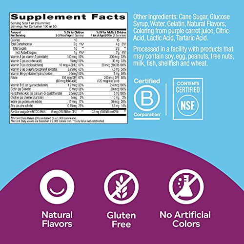 OLLY Kids Multivitamin + Probiotic Gummy, Digestive and Immune Support, Vitam...