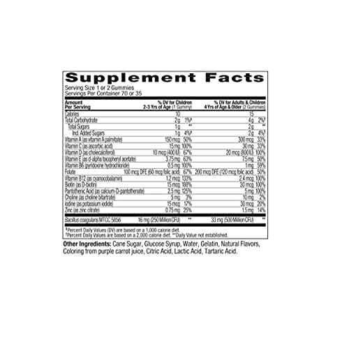 OLLY Kids Multivitamin + Probiotic Gummy, Digestive and Immune Support, Vitam...