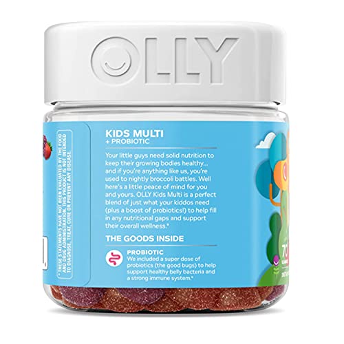 OLLY Kids Multivitamin + Probiotic Gummy, Digestive and Immune Support, Vitam...