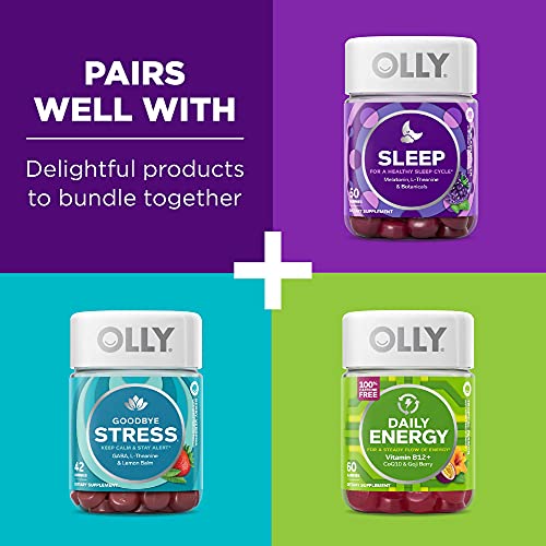 OLLY Sleep Gummy, Occasional Sleep Support, 3 mg Melatonin, L-Theanine, Chamo...