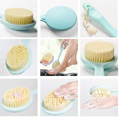 Olpchee Long Handle Bath Shower Body Brush Back Scrubber with Super Soft Nylo...
