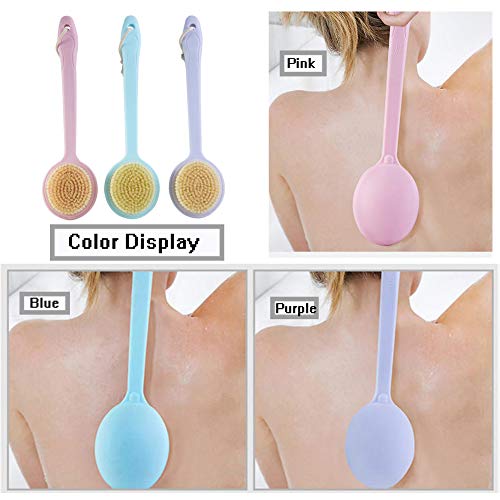 Olpchee Long Handle Bath Shower Body Brush Back Scrubber with Super Soft Nylo...