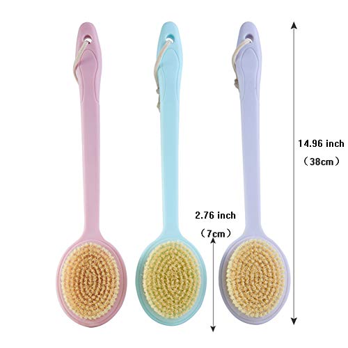 Olpchee Long Handle Bath Shower Body Brush Back Scrubber with Super Soft Nylo...