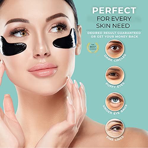 Olrom Eye Mask - 4 Kits Under Eye Patches: Gold Collagen Eye Pads, Detox Dead...