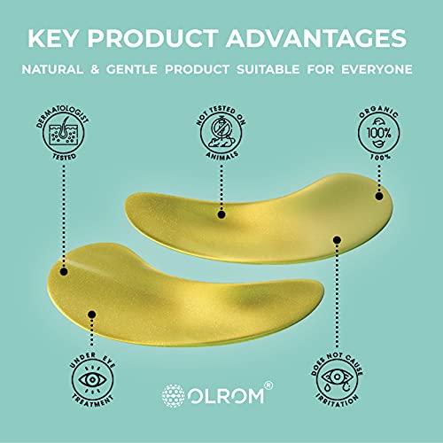 Olrom Eye Mask - 4 Kits Under Eye Patches: Gold Collagen Eye Pads, Detox Dead...