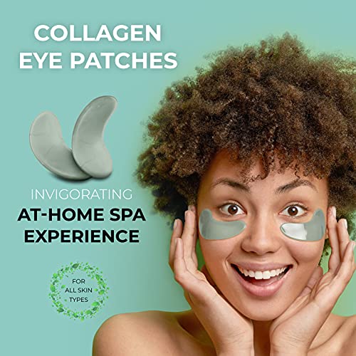 Olrom Eye Mask - 4 Kits Under Eye Patches: Gold Collagen Eye Pads, Detox Dead...