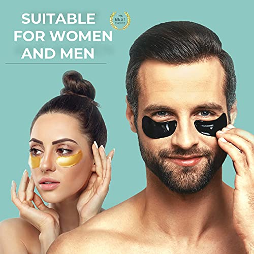 Olrom Eye Mask - 4 Kits Under Eye Patches: Gold Collagen Eye Pads, Detox Dead...