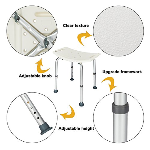 OMECAL Upgraded 450 LBS Medical Shower Bath Chair Seat,Stool Transfer Bench S...
