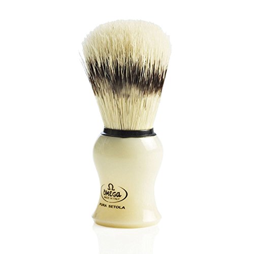 Omega Shaving Brush and Stand Pure Bristles # 80266