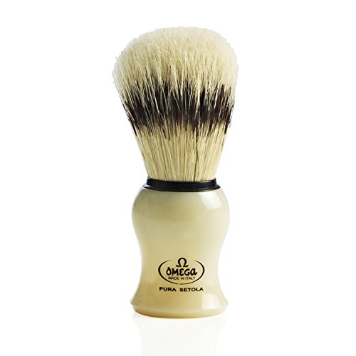Omega Shaving Brush and Stand Pure Bristles # 80266