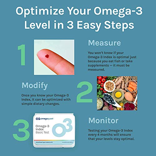 Omega Quant Omega-3 Index Basic - The Original Omega-3 Blood Test Kit with on...