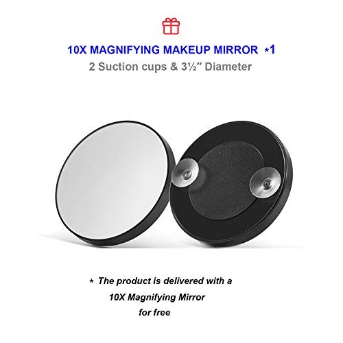 OMIRO Travel Folding Makeup Mirror Portable PU Leather Mirror with Adjustable...