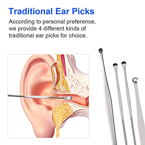 7 Pcs Ear Pick Ear Wax Remove Kit, Ear Cleaning Tools Set, Ear Curette Earwax...