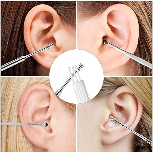 7 Pcs Ear Pick Ear Wax Remove Kit, Ear Cleaning Tools Set, Ear Curette Earwax...