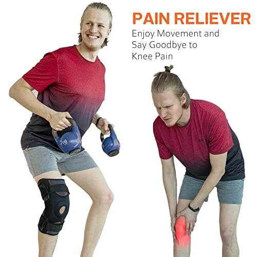 Omples Hinged Knee Brace for Knee Pain Knee Braces for Meniscus Tear Knee Sup...