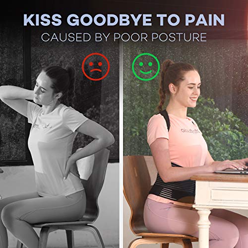 Omples Posture Corrector for Women and Men Back Brace Straightener Shoulder U...