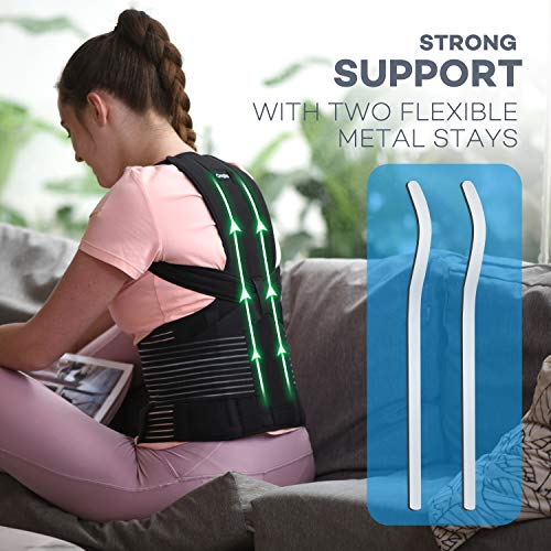 Omples Posture Corrector for Women and Men Back Brace Straightener Shoulder U...