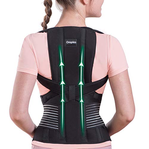 Omples Posture Corrector for Women and Men Back Brace Straightener Shoulder U...