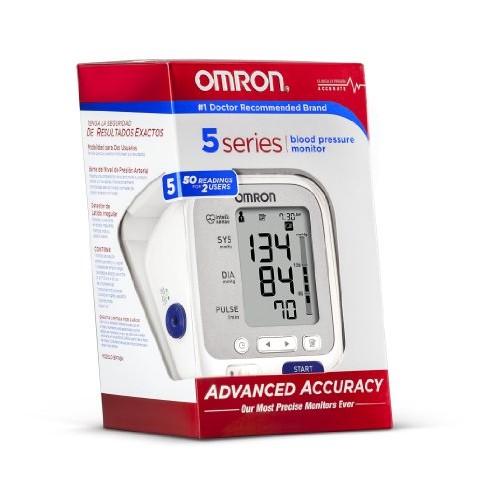 Omron 5 Series Upper Arm Blood Pressure Monitor; 2-User, 100-Reading Memory, ...