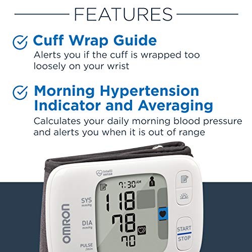 OMRON Gold Blood Pressure Monitor, Portable Wireless Wrist Monitor, Digital B...