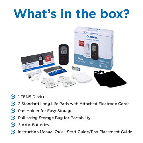 OMRON Max Power Relief TENS Unit Muscle Stimulator, Simulated Massage Therapy...