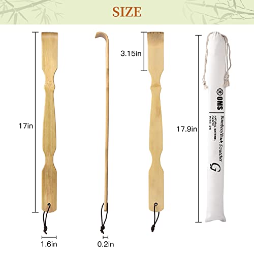 Omszte Bamboo Back Scratcher,100% Natural Bamboo Back Scratchers for Itching ...
