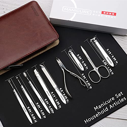 Nail Clippers Set Manicure Pedicure Kit, Professional Grooming Kit, Stainless...