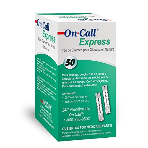 On Call Express Blood Glucose Test Strips (50 Count)