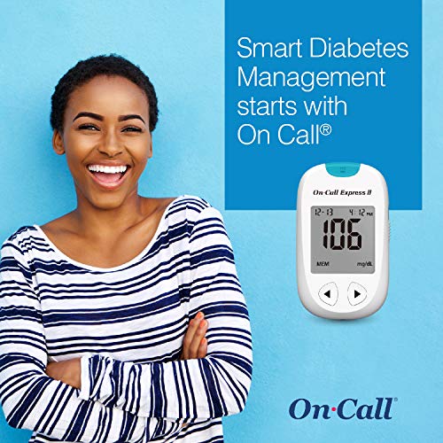 On Call Express II Diabetes Testing Kit- Blood Glucose Meter, 100 Blood Test ...