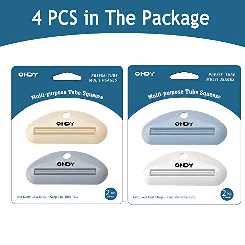 4 Pack Toothpaste Squeezers, Tube Squeezers for Toothpaste, Hand Cream, Polyg...