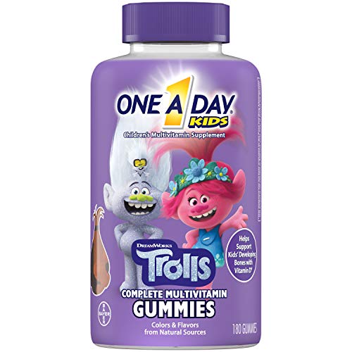 ONE A DAY Kids Trolls Multivitamin Gummy Vitamins A, B6, B12, C, D, and E, Zi...