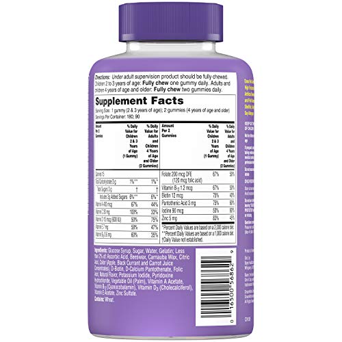 ONE A DAY Kids Trolls Multivitamin Gummy Vitamins A, B6, B12, C, D, and E, Zi...