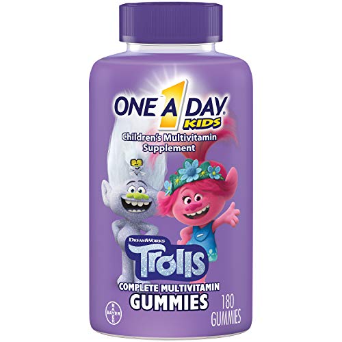 ONE A DAY Kids Trolls Multivitamin Gummy Vitamins A, B6, B12, C, D, and E, Zi...
